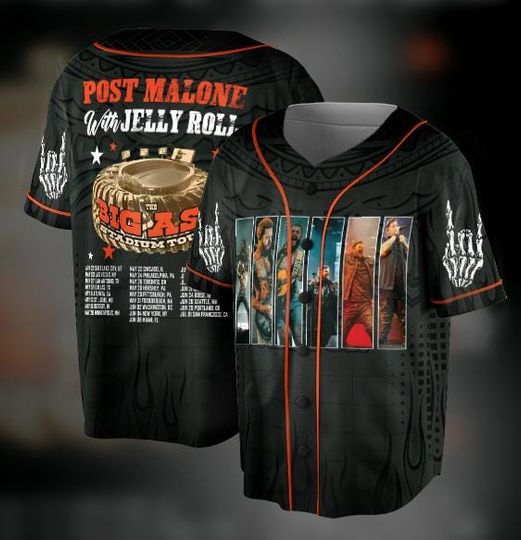 Malone Rap Music 2025 Baseball Jersey, Posty Rapper Jersey