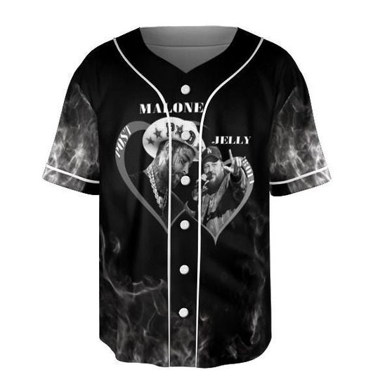 Post Malone Jelly Roll BAseball Jersey, Jelly Roll Concert Jersey, Post Merch