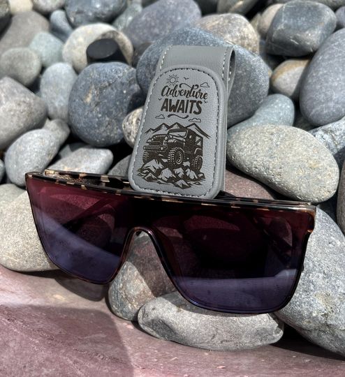 Off Road Vehicle Visor Clip for Sunglasses - Leather - Multiple Colors