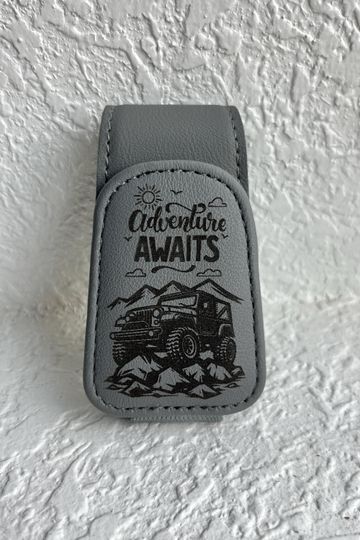 Off Road Vehicle Visor Clip for Sunglasses - Leather - Multiple Colors