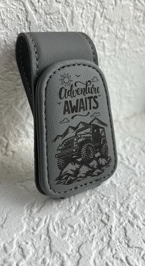 Off Road Vehicle Visor Clip for Sunglasses - Leather - Multiple Colors