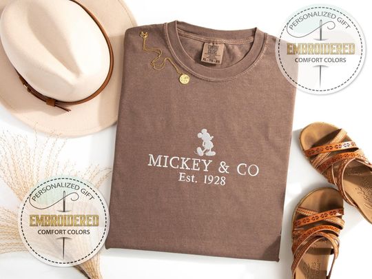 Embroidered Mickey & Co Est. 1928 Shirt