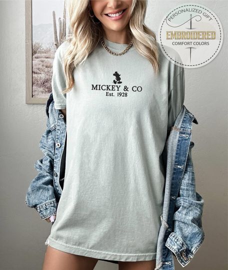 Embroidered Mickey & Co Est. 1928 Shirt