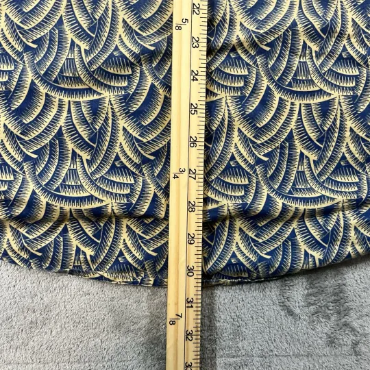 Pendleton Men’s Short Sleeve Button Shirt Hawaiian Bamboo Large Geometric Blue