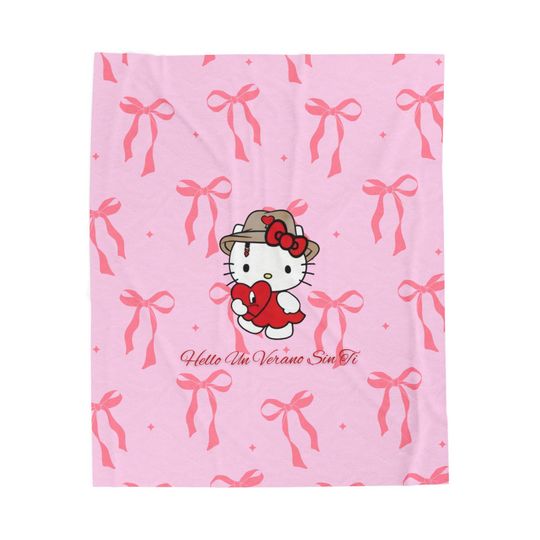 Hello Kitty x Bad Bunny Un Verano Sin Ti Throw Blanket