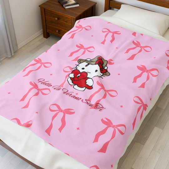 Hello Kitty x Bad Bunny Un Verano Sin Ti Throw Blanket
