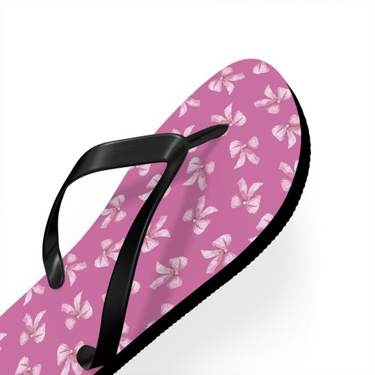Pink Bow Flip Flops