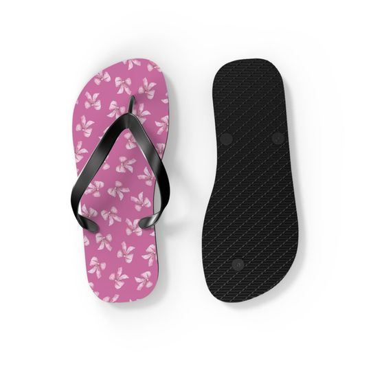 Pink Bow Flip Flops