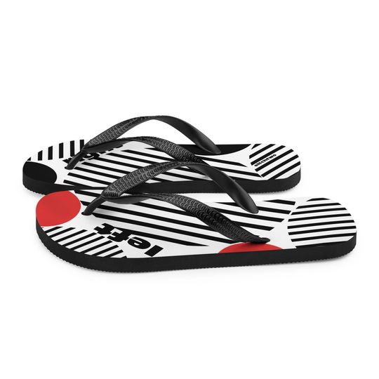 Left and Right Stripes Flip-Flops