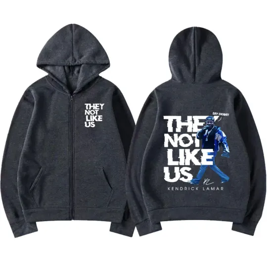 Kendrick Lamar Say Drake They Not Like Us Double Sided Zip Hoodie