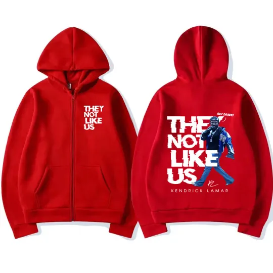 Kendrick Lamar Say Drake They Not Like Us Double Sided Zip Hoodie