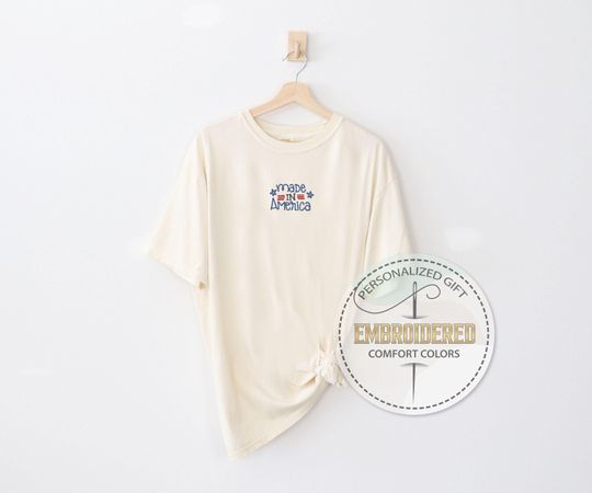 Made In America Embroidered T-shirt