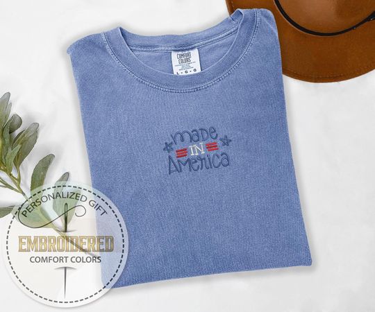 Made In America Embroidered T-shirt