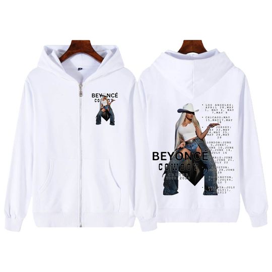 Cowboy Carter Act Album Beyonce 2025 Tour Zip Up Hoodie