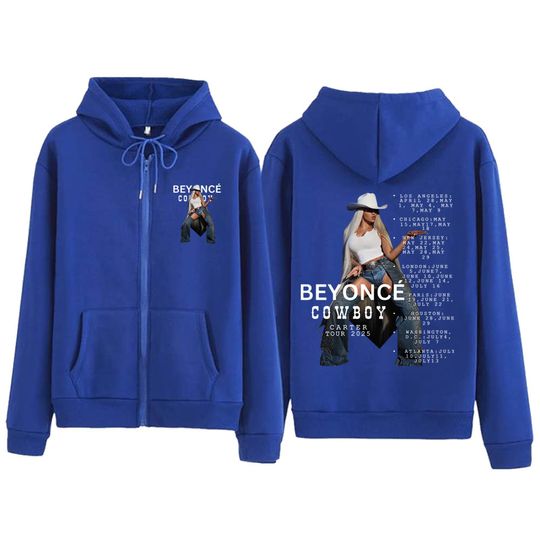 Cowboy Carter Act Album Beyonce 2025 Tour Zip Up Hoodie