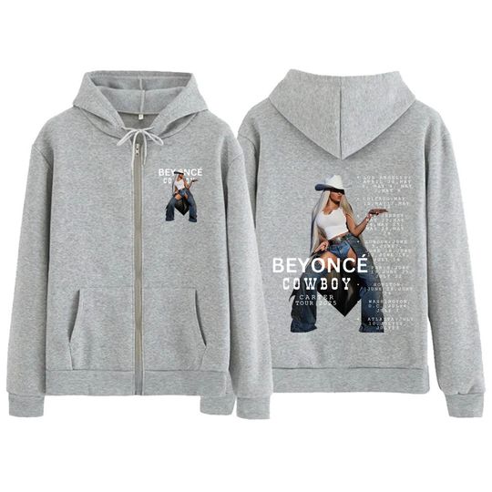 Cowboy Carter Act Album Beyonce 2025 Tour Zip Up Hoodie