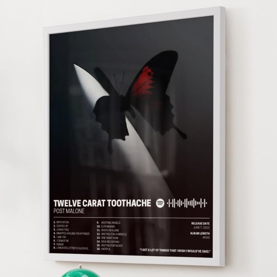 Post Malone Poster  Twelve Carat Toothache Album Art