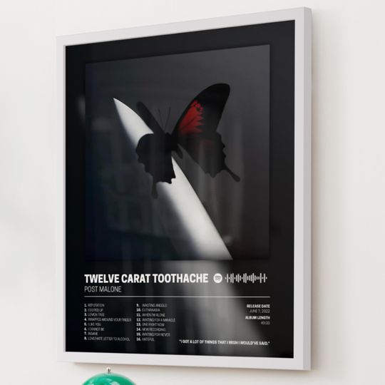 Post Malone Poster  Twelve Carat Toothache Album Art