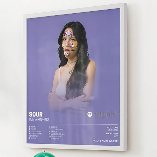 Olivia Rodrigo SOUR Poster  Album Art