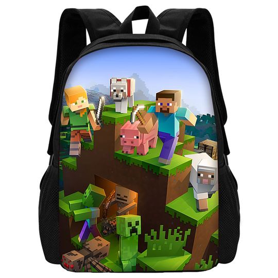 Minecraft Child School Cartoon Backpack