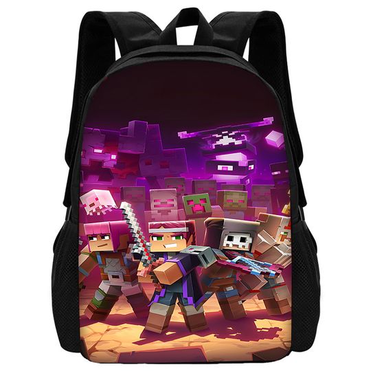 Minecraft Child School Cartoon Backpack
