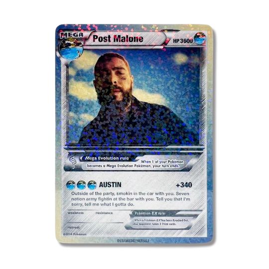 Post Malone Hologram Card