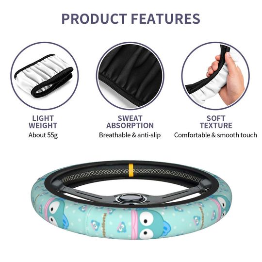Cute Hangyodon Pattern Universal Cartoon Disney Steering Wheel Cover