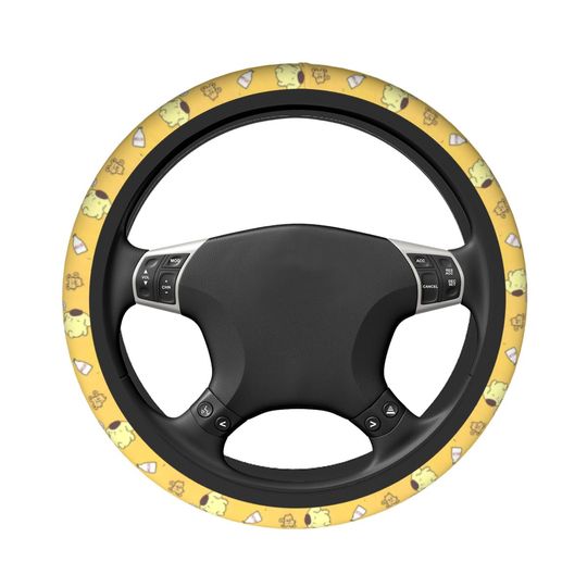Car Steering Wheel Covers Pom Pom Purin Dog Cartoon cessory