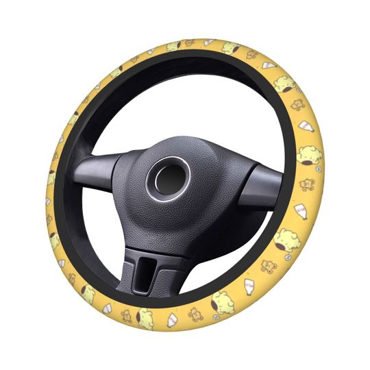 Car Steering Wheel Covers Pom Pom Purin Dog Cartoon cessory