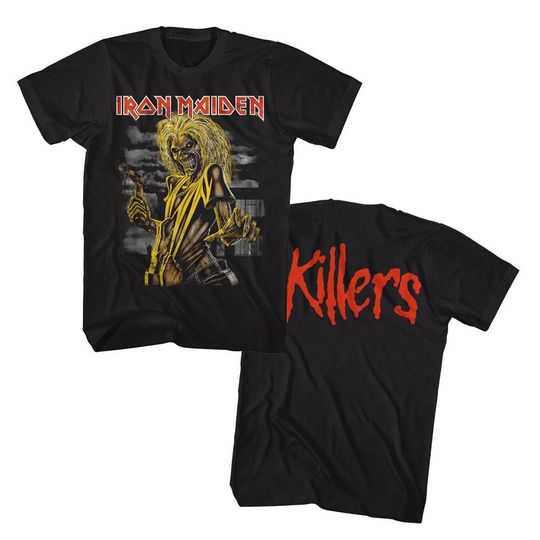Iron Maiden Killers Front and Back Black Shirts