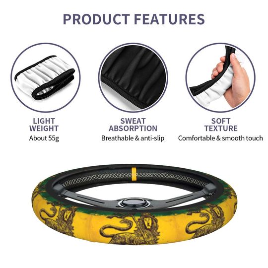 Rasta Flag Disney Steering Wheel Cover