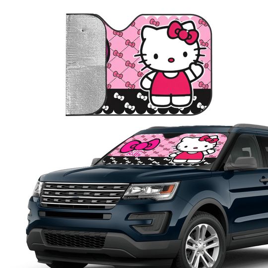 Hello Kitty Cartoon Car Sunshade
