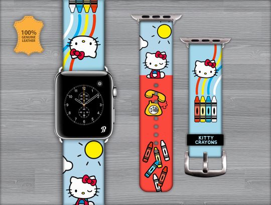 Kitty Crayons Apple Watch Band