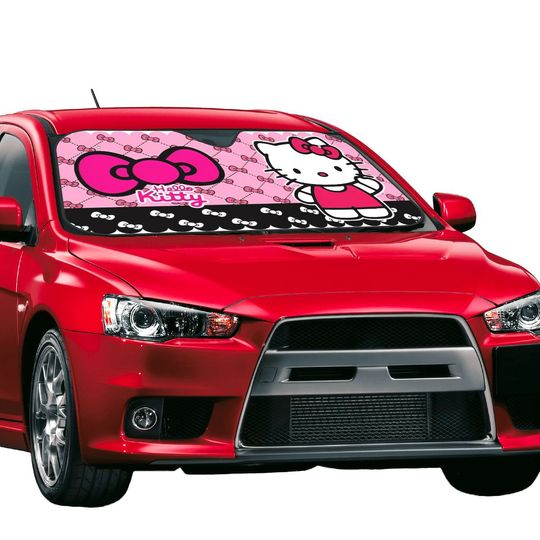 Hello Kitty Cartoon Car Sunshade