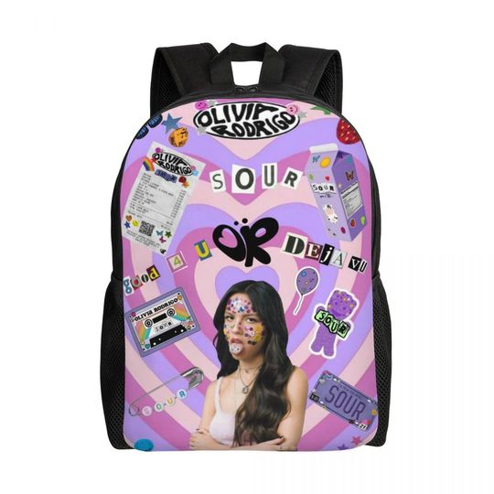 Custom Olivia Rodrigo Anime Posters Backpack for College and School