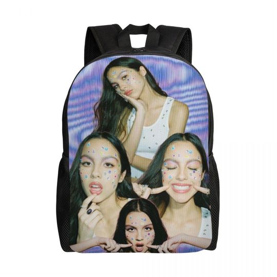 Custom Olivia Rodrigo Anime Posters Backpack for College and School