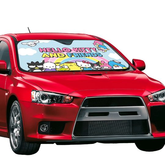 Hello Kitty And Friends Cartoon Car Sunshade
