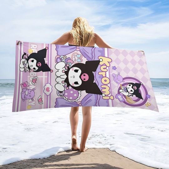 Kawaii Kuromi Beach Towel