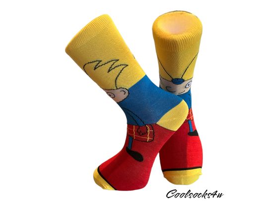 Hey Arnold Character Cartoon Cotton Crew Socks | Cute, Cool and Fun |