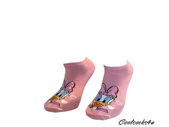 Daisy Duck  Cotton Cartoon Character Ankle Socks | Cute, Pink, Stylish |