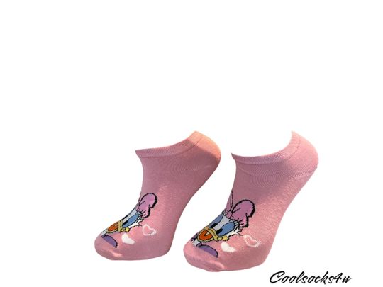 Daisy Duck  Cotton Cartoon Character Ankle Socks | Cute, Pink, Stylish |