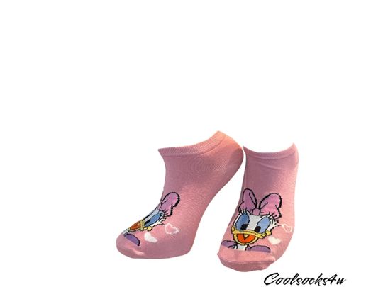 Daisy Duck  Cotton Cartoon Character Ankle Socks | Cute, Pink, Stylish |