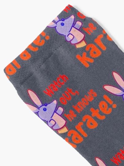 Watch out,he knows karate Socks