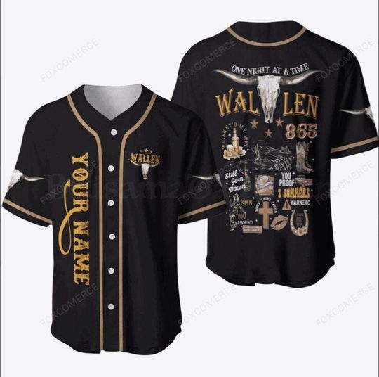 Custom Wallen Country Music Jersey, Baseball Shirt