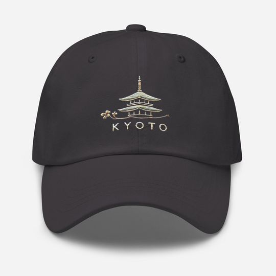 Kyoto Embroidered Dad Hat - Low Profile Adjustable Cotton Twill Cap Great Gift
