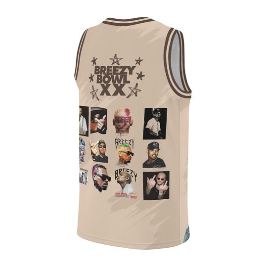 Chris Brown Breezy Bowl Tour 2025 Basketball Jersey, Music Lover Gift, Hip Hop Fan Shirt, R&B Concert Outfit, Unisex Football Top