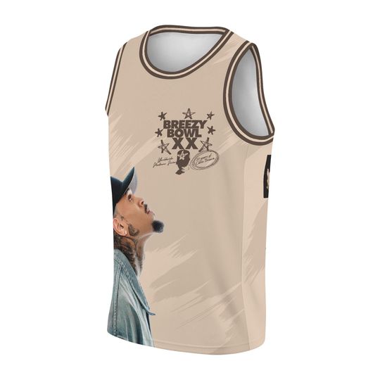 Chris Brown Breezy Bowl Tour 2025 Basketball Jersey, Music Lover Gift, Hip Hop Fan Shirt, R&B Concert Outfit, Unisex Football Top