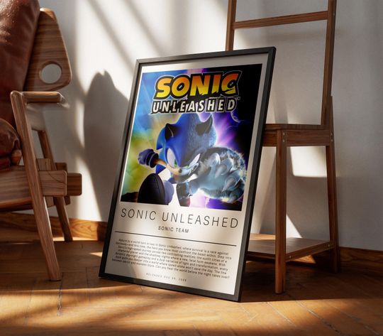 Sonic Unleashed Poster | Gaming Poster | Video Game Prints | Wall Decor Posters | Gaming Gift | Video Game Poster | Gaming Decor