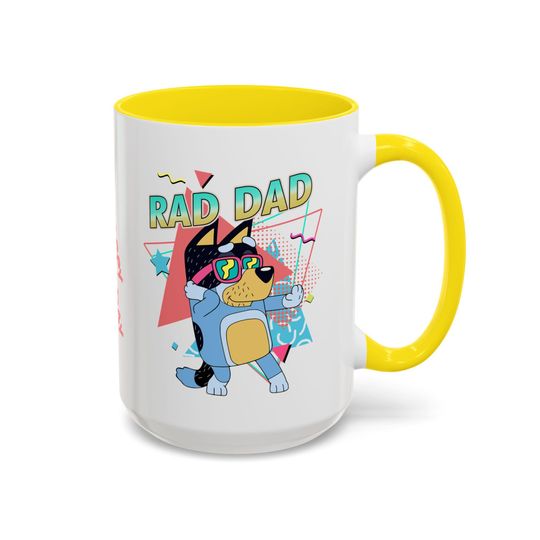 Rad Dad Fathers Day Gift Coffee Mug - BlueyDad Theme