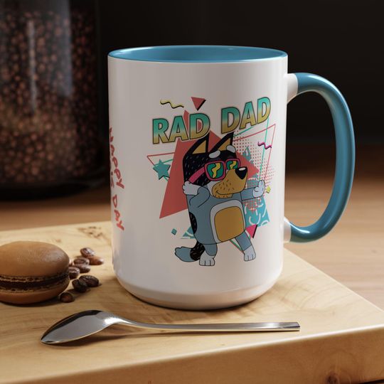 Rad Dad Fathers Day Gift Coffee Mug - BlueyDad Theme